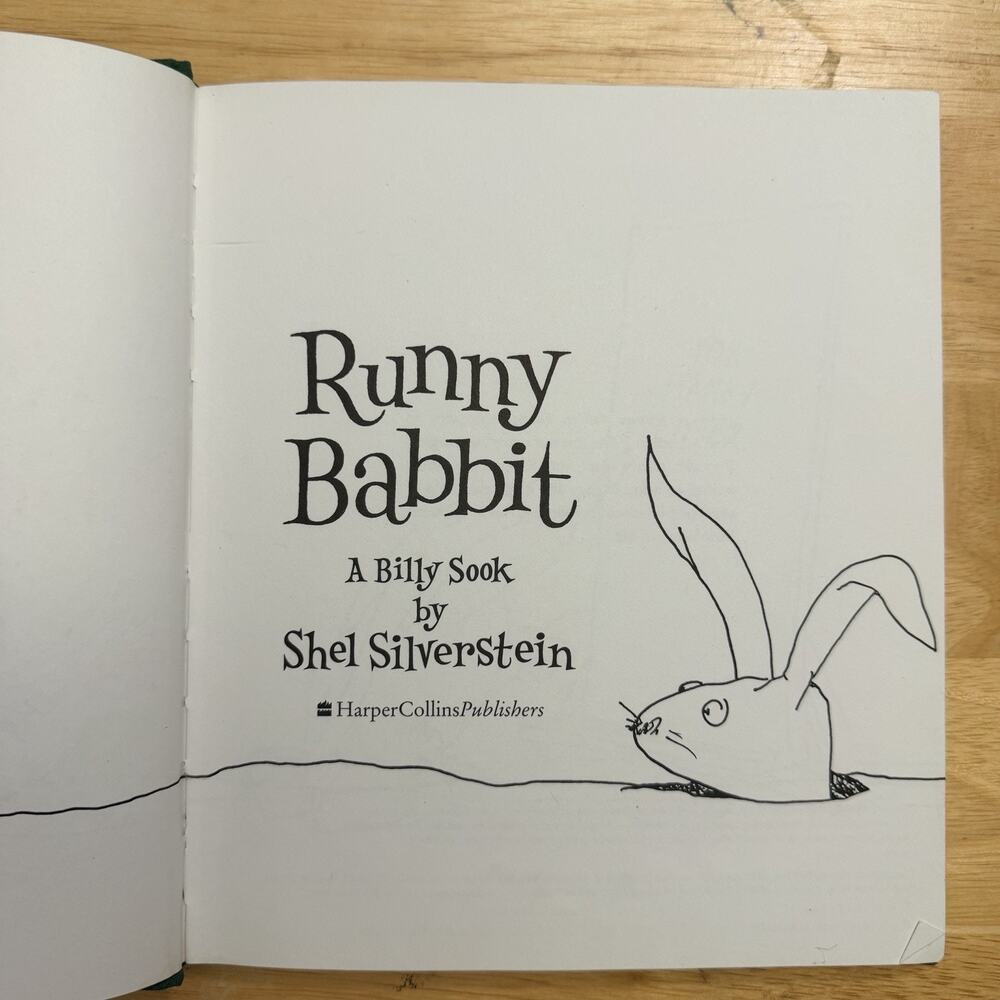 Runny Babbit Poem by Shel Silverstein Hardcover Picture Book Vintage 2005 - Picture 3 of 13